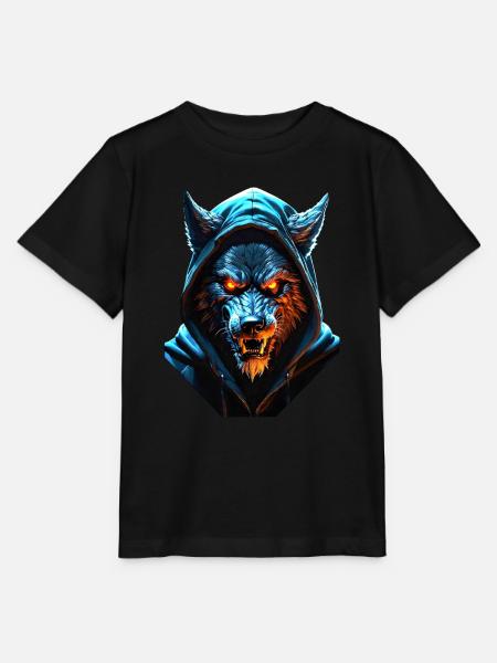 Hooded Werwolf - Stanley/Stella Kinder T-Shirt MINI CREATOR  - Schwarz