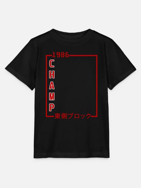 Champ 1986 Chinesisch Design - Stanley/Stella Kinder T-Shirt MINI CREATOR - Schwarz