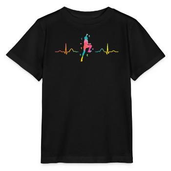 Boulderer heartbeat Bouldering Bouldering - Stanley/Stella MINI CREATOR Kids’ T-Shirt - black - Front - Mikhail (115cm)