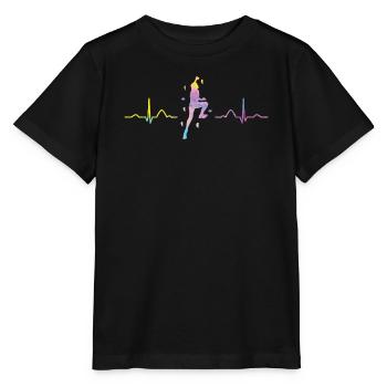 Boulderer heartbeat Bouldering Bouldering - Stanley/Stella MINI CREATOR Kids’ T-Shirt - black - Front - Mikhail (115cm)