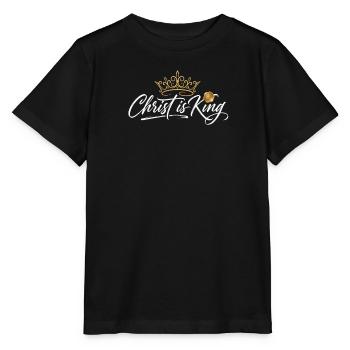Christ is King - Krone Design - T-shirt bio MINI CREATOR Stanley/Stella Enfant - noir - Devant - Mikhail (115cm)
