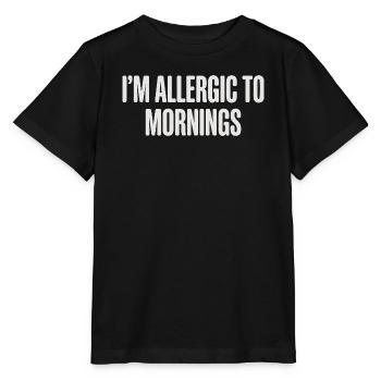 Vintage I'm Allergic To Mornings - Stanley/Stella MINI CREATOR Kids’ T-Shirt - black - Front - Mikhail (115cm)