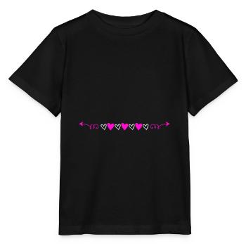 herz strich - Stanley/Stella Kinder T-Shirt MINI CREATOR  - Schwarz - Vorne - Mikhail (115cm)