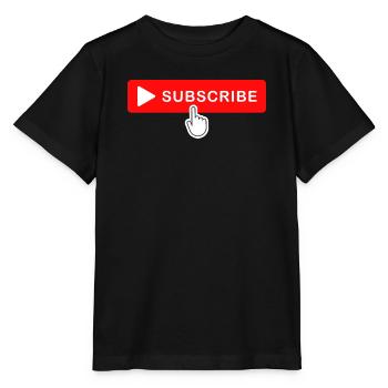 Subscribe Button Click Icon Design - Stanley/Stella MINI CREATOR Kids’ T-Shirt - black - Front - Mikhail (115cm)