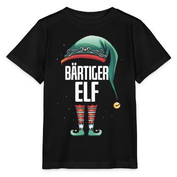 Elf Mann Papa Weihnachten Familie Geschenk Idee - Stanley/Stella Kinder T-Shirt MINI CREATOR  - Schwarz - Vorne - Mikhail (115cm)
