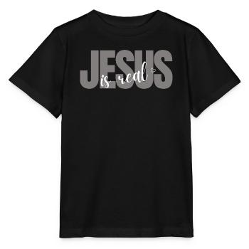 Jesus is Real - Stanley/Stella Kinder T-Shirt MINI CREATOR  - Schwarz - Vorne - Mikhail (115cm)