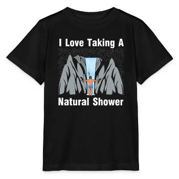 Man Under Waterfall - Douche naturelle - T-shirt bio MINI CREATOR Stanley/Stella Enfant - noir - Devant - Mikhail (115cm)
