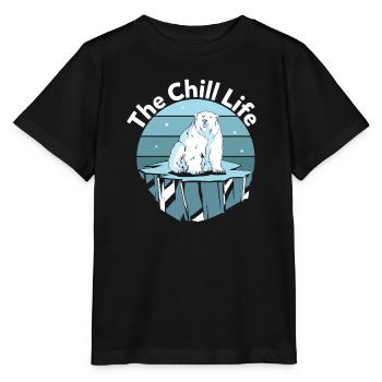 Eisbär auf Scholle - The Chill Life - Stanley/Stella Kinder T-Shirt MINI CREATOR  - Schwarz - Vorne - Mikhail (115cm)