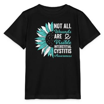 Cystite interstitielle : plaies invisibles - T-shirt bio MINI CREATOR Stanley/Stella Enfant - noir - Devant - Mikhail (115cm)