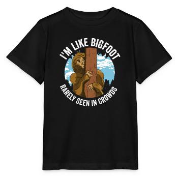 Bigfoot in Crowds: Rarely Seen - Stanley/Stella MINI CREATOR Kids’ T-Shirt - black - Front - Mikhail (115cm)