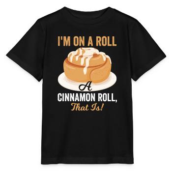 Sweet Devotion: Cinnamon Roll Lovers - Stanley/Stella MINI CREATOR Kids’ T-Shirt - black - Front - Mikhail (115cm)
