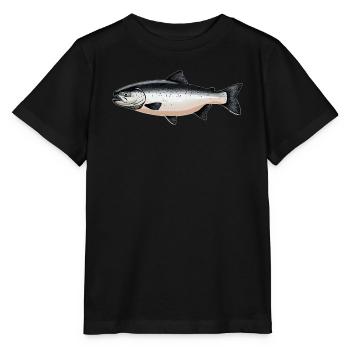 Lachse Lachs - Stanley/Stella Kinder T-Shirt MINI CREATOR  - Schwarz - Vorne - Mikhail (115cm)