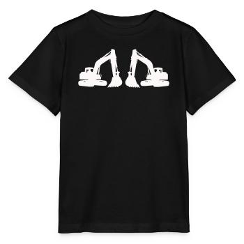 Doppel Bagger Silhouette - Stanley/Stella Kinder T-Shirt MINI CREATOR  - Schwarz - Vorne - Mikhail (115cm)
