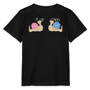 Männchenschnecke Mädchen Schnecke fossil - Stanley/Stella Kinder T-Shirt MINI CREATOR  - Schwarz - Vorne - Mikhail (115cm)