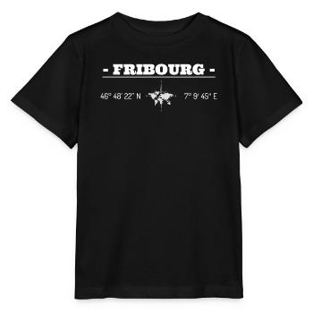Coordonnées Fribourg - T-shirt bio MINI CREATOR Stanley/Stella Enfant - noir - Devant - Mikhail (115cm)