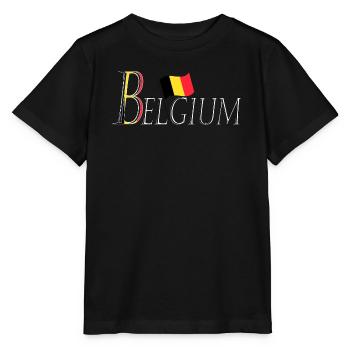 Flag Belgium: an elegant patriotic appearance - Stanley/Stella MINI CREATOR Kids’ T-Shirt - black - Front - Mikhail (115cm)