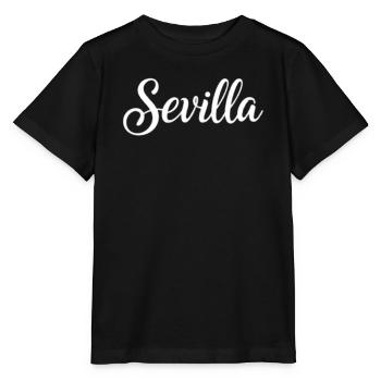 Sevilla Handwritten Script Logo - Stanley/Stella Kinder T-Shirt MINI CREATOR  - Schwarz - Vorne - Mikhail (115cm)