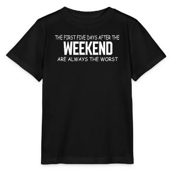Wochenendblues: Die ersten fünf Wochentage - Stanley/Stella Kinder T-Shirt MINI CREATOR  - Schwarz - Vorne - Mikhail (115cm)