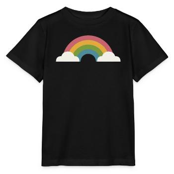 Rainbow and clouds - Stanley/Stella MINI CREATOR Kids’ T-Shirt - black - Front - Mikhail (115cm)