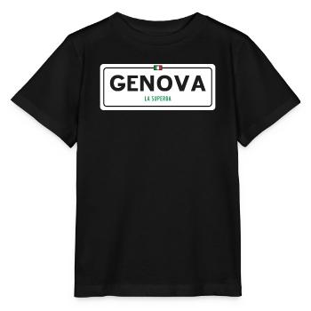 Ortsschild Genua - Stanley/Stella Kinder T-Shirt MINI CREATOR  - Schwarz - Vorne - Mikhail (115cm)