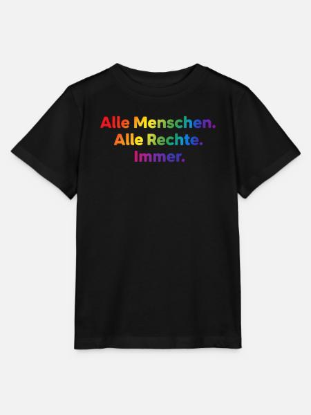Alle Menschen Alle Rechte Immer Statement - Stanley/Stella Kinder T-Shirt MINI CREATOR - Schwarz