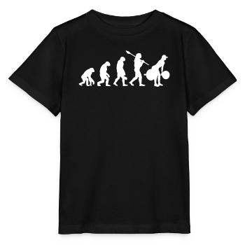 Gewichtheben-Evolution: Weibliche Powerlifterin im Fitnessstudio (GIF) - Stanley/Stella Kinder T-Shirt MINI CREATOR  - Schwarz - Vorne - Mikhail (115cm)