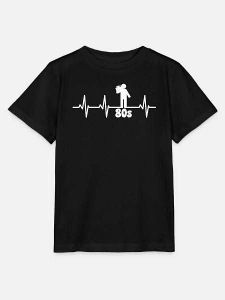 Herzschlag 80er Liebhaber - Stanley/Stella Kinder T-Shirt MINI CREATOR - Schwarz