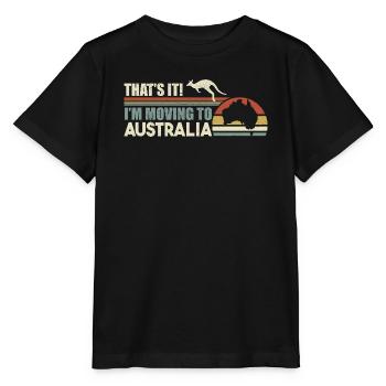 Australien Ich ziehe zu Australien Tourismus - Stanley/Stella Kinder T-Shirt MINI CREATOR  - Schwarz - Vorne - Mikhail (115cm)