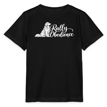 Rally Obedience – Golden Retriever - Stanley/Stella Kinder T-Shirt MINI CREATOR  - Schwarz - Vorne - Mikhail (115cm)