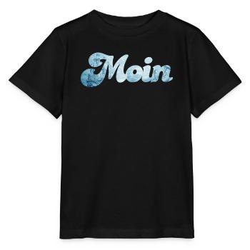 Moin Schiff typisch nordisch Handschrift Nordsee - Stanley/Stella Kinder T-Shirt MINI CREATOR  - Schwarz - Vorne - Mikhail (115cm)