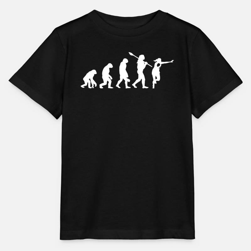 Evolution des Mannes Rugbyspieler-Silhouette - Stanley/Stella Kinder T-Shirt MINI CREATOR  - Schwarz