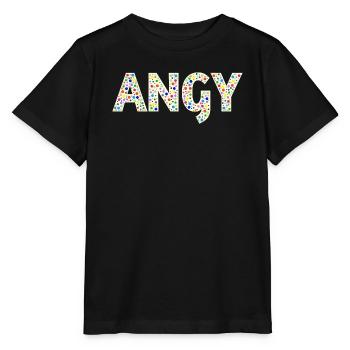 Angy Dotday name - Stanley/Stella Kinder T-Shirt MINI CREATOR  - Schwarz - Vorne - Mikhail (115cm)