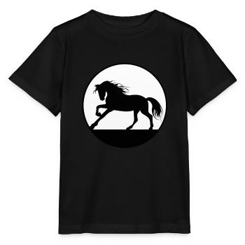 Chevaux et équitation. Mode équestre pour les amoureux des chevaux - T-shirt bio MINI CREATOR Stanley/Stella Enfant - noir - Devant - Mikhail (115cm)