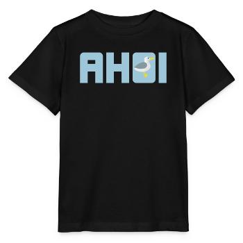 Ahoi Möwe hellblau Küste maritim Meer Schiff Hanse - Stanley/Stella Kinder T-Shirt MINI CREATOR  - Schwarz - Vorne - Mikhail (115cm)