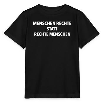 Human Rights Instead of Right-Wing People Statement - Stanley/Stella MINI CREATOR Kids’ T-Shirt - black - Front - Mikhail (115cm)