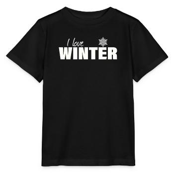I LOVE WINTER - Stanley/Stella Kinder T-Shirt MINI CREATOR  - Schwarz - Vorne - Mikhail (115cm)