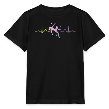 Boulderer heartbeat Bouldering Bouldering - Stanley/Stella MINI CREATOR Kids’ T-Shirt - black - Front - Mikhail (115cm)