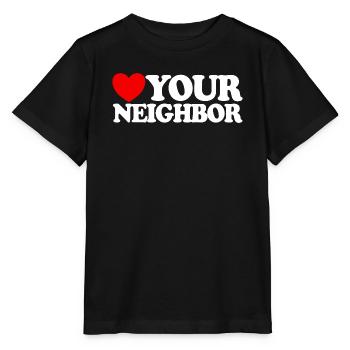 Charity – Christian Faith – Jesus - Stanley/Stella MINI CREATOR Kids’ T-Shirt - black - Front - Mikhail (115cm)