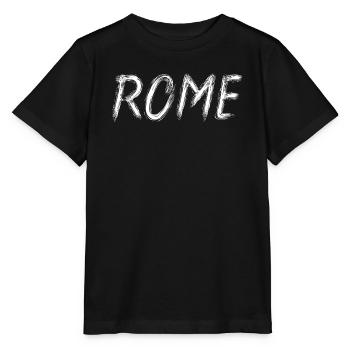 Rome Graphic Brush Lettering - Stanley/Stella Kinder T-Shirt MINI CREATOR  - Schwarz - Vorne - Mikhail (115cm)