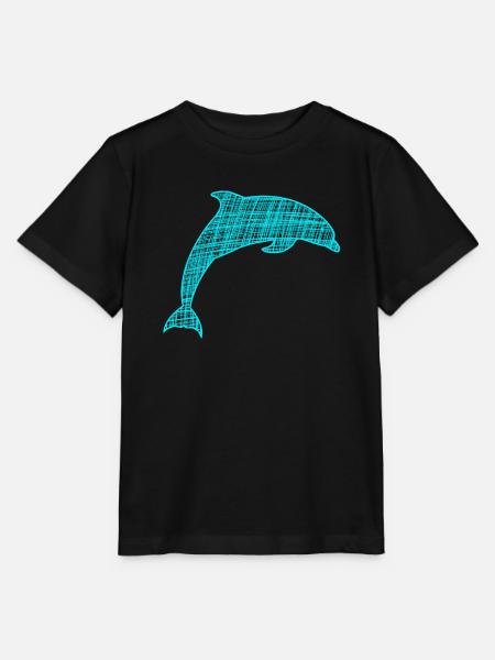 Delfin Dolphin - Stanley/Stella Kinder T-Shirt MINI CREATOR - Schwarz