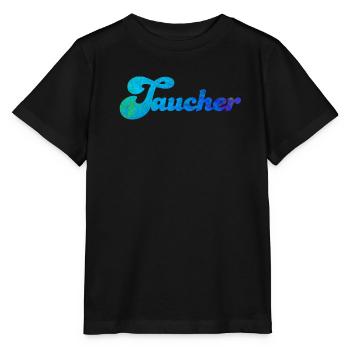 Taucher Schnörkel Beruf Meer Ozean Unterwasserwelt - Stanley/Stella Kinder T-Shirt MINI CREATOR  - Schwarz - Vorne - Mikhail (115cm)