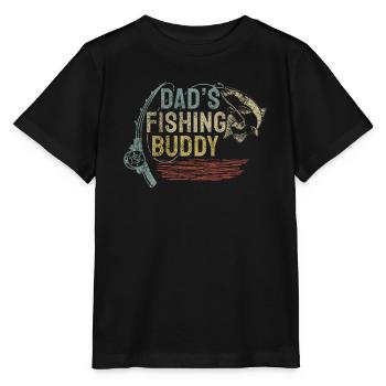 Fishing Angler Father Son Dad's Fishing Buddy - Stanley/Stella MINI CREATOR Kids’ T-Shirt - black - Front - Mikhail (115cm)