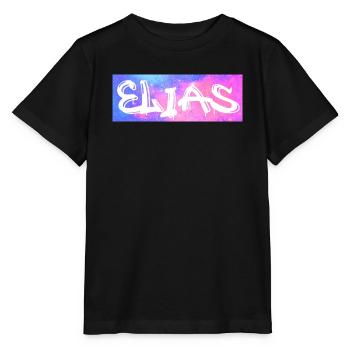 Elias Name Gift Idea Galaxy - Stanley/Stella MINI CREATOR Kids’ T-Shirt - black - Front - Mikhail (115cm)