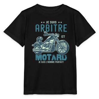motard le meilleur arbitre le meilleur - T-shirt bio MINI CREATOR Stanley/Stella Enfant - noir - Devant - Mikhail (115cm)