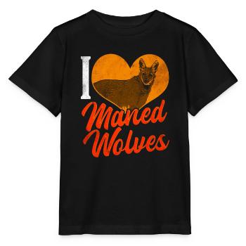 Maned wolf - Stanley/Stella MINI CREATOR Kids’ T-Shirt - black - Front - Mikhail (115cm)