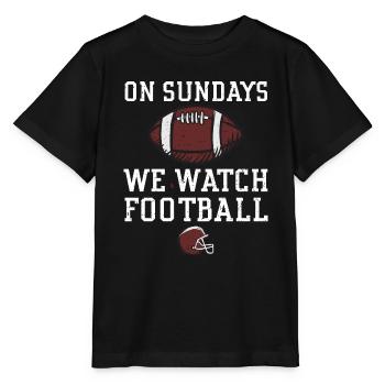 Le dimanche, nous regardons le football - T-shirt bio MINI CREATOR Stanley/Stella Enfant - noir - Devant - Mikhail (115cm)