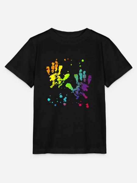 Bunte Hände, Hände, bunt, LGBT - Stanley/Stella Kinder T-Shirt MINI CREATOR - Schwarz