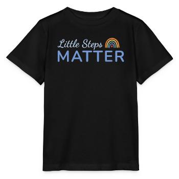 Little Steps Matter Rainbow Blue - Stanley/Stella MINI CREATOR Kids’ T-Shirt - black - Front - Mikhail (115cm)