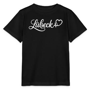 Lübeck Herzschlag - Stanley/Stella Kinder T-Shirt MINI CREATOR  - Schwarz - Vorne - Mikhail (115cm)