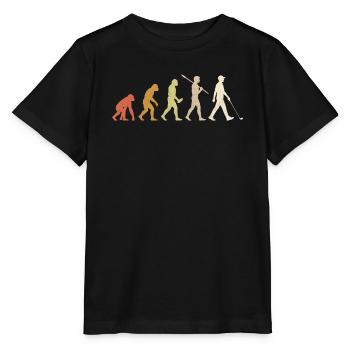 Hockey Evolution : Cadeau drôle de joueur de hockey - T-shirt bio MINI CREATOR Stanley/Stella Enfant - noir - Devant - Mikhail (115cm)